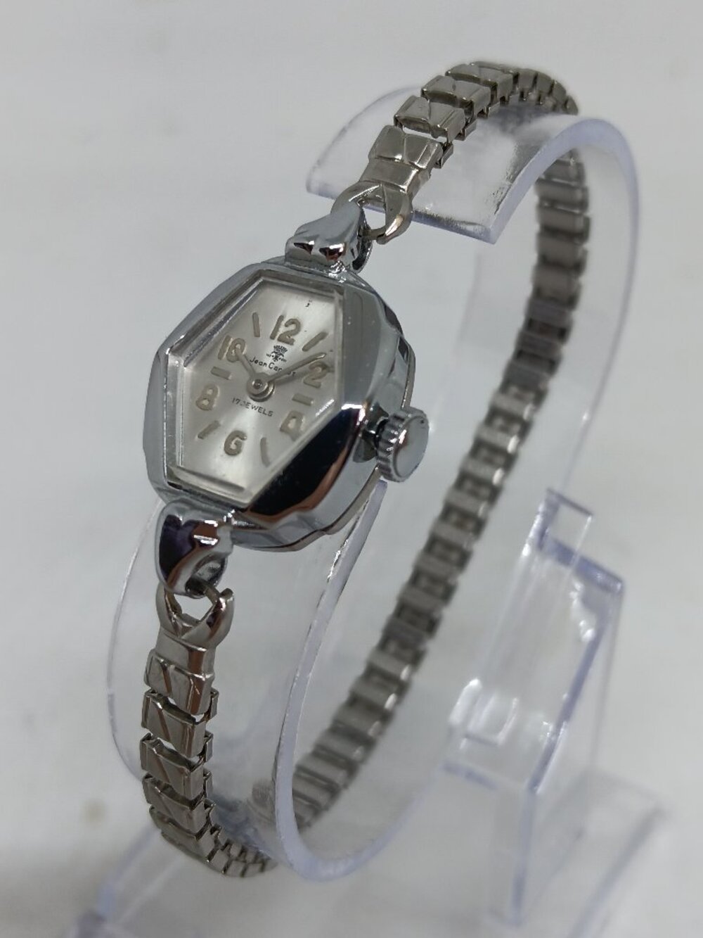 VINTAGE 1970s Jean Cardot Women's 17mm x 19 mm Manual Wind 17 Jewel Swiss Watch